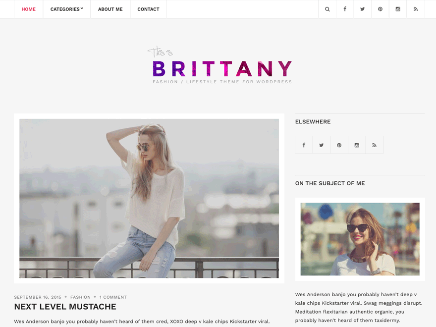 Brittany – Blog Theme