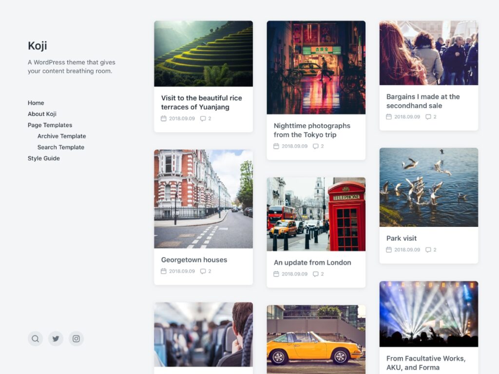 Koji – Blog Theme